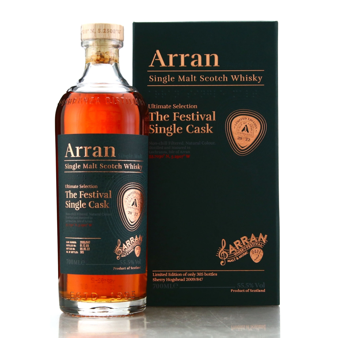 Arran 2009 Single Sherry Cask #847 / Malt and Music Festival 2022