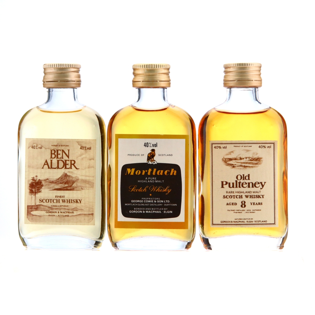 Gordon and MacPhail Miniature x 3