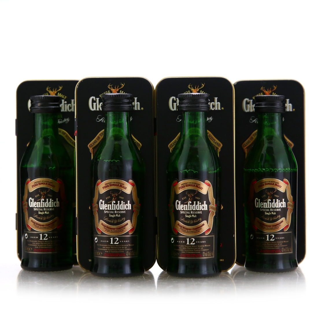 Glenfiddich Clans of the Highlands Miniature x 4
