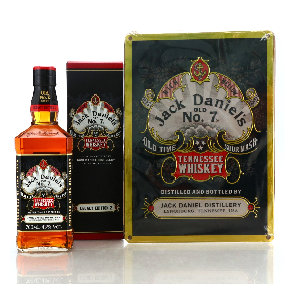 Jack Daniel's Old No.7 Legacy Edition 2 with Metal Sign