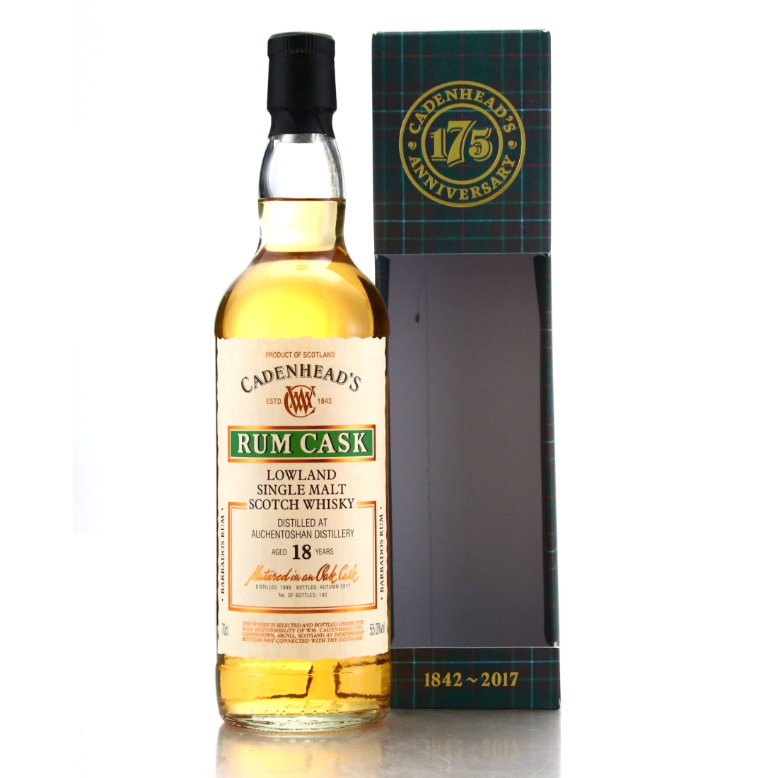 Auchentoshan 1999 Cadenhead's 18 Year Old Rum Cask
