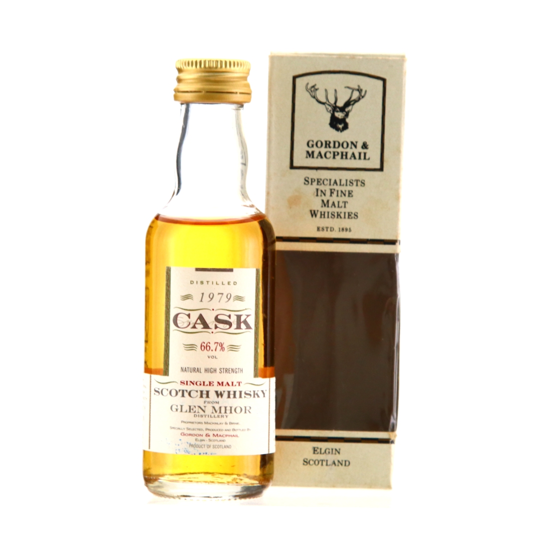 Glen Mhor 1979 Gordon and MacPhail Cask Strength Miniature