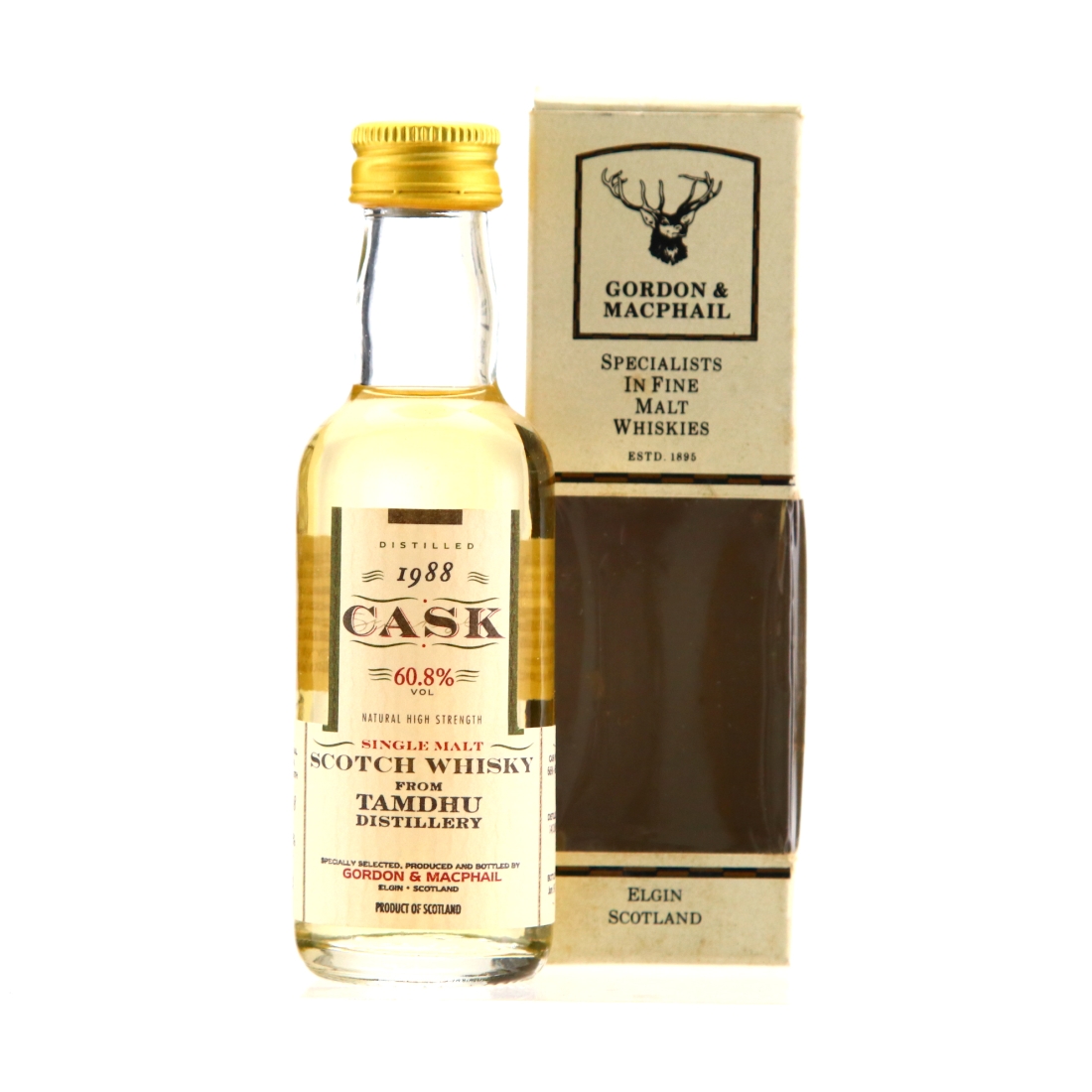 Tamdhu 1988 Gordon and MacPhail Cask Strength Miniature