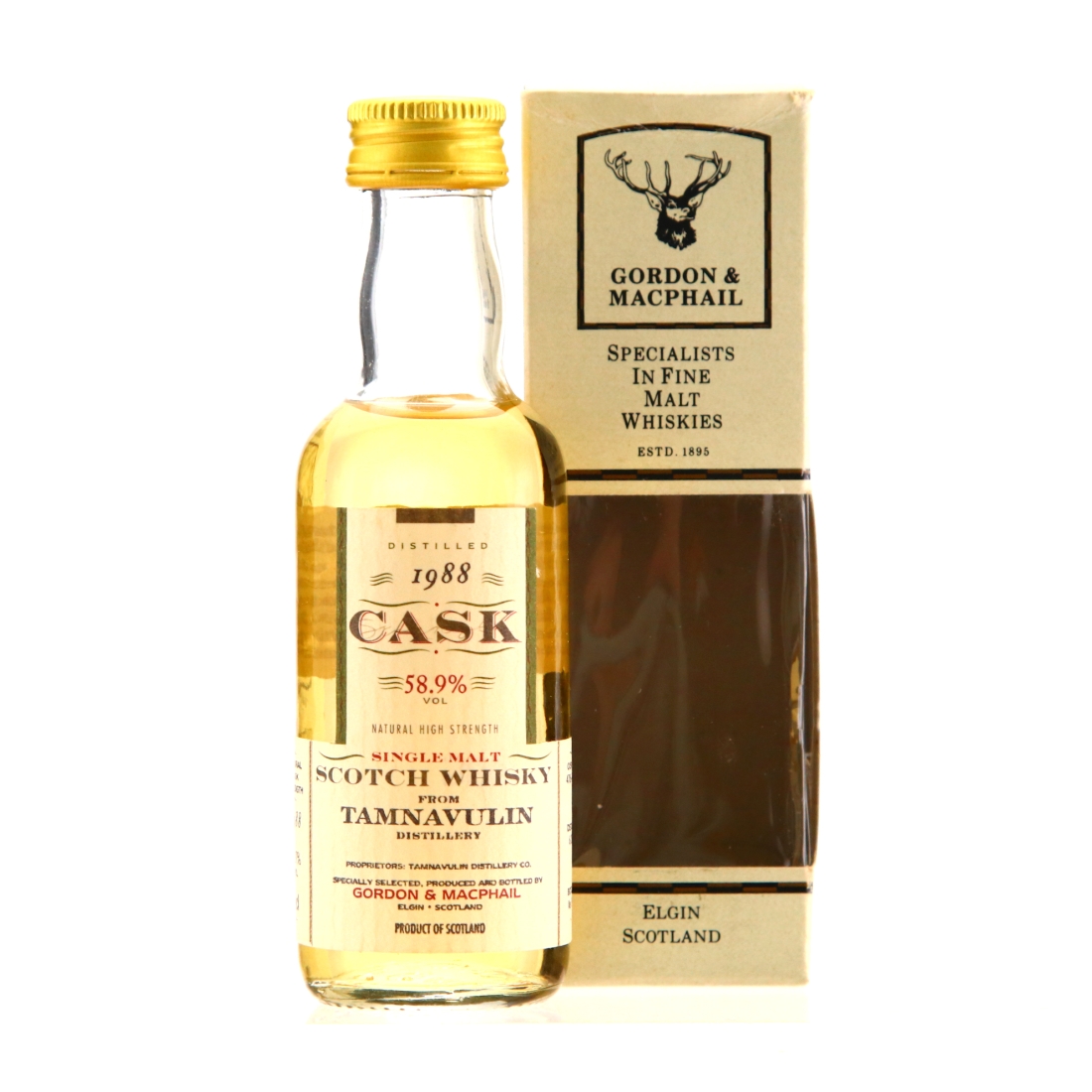Tamnavulin 1988 Gordon and MacPhail Cask Strength Miniature