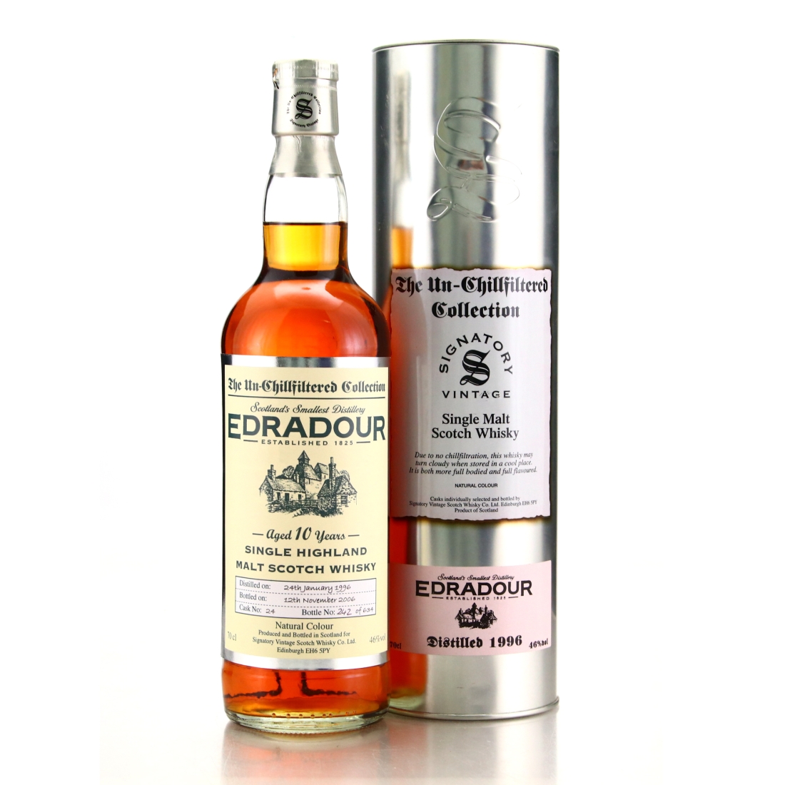 Edradour 1996 Signatory Vintage 10 Year Old