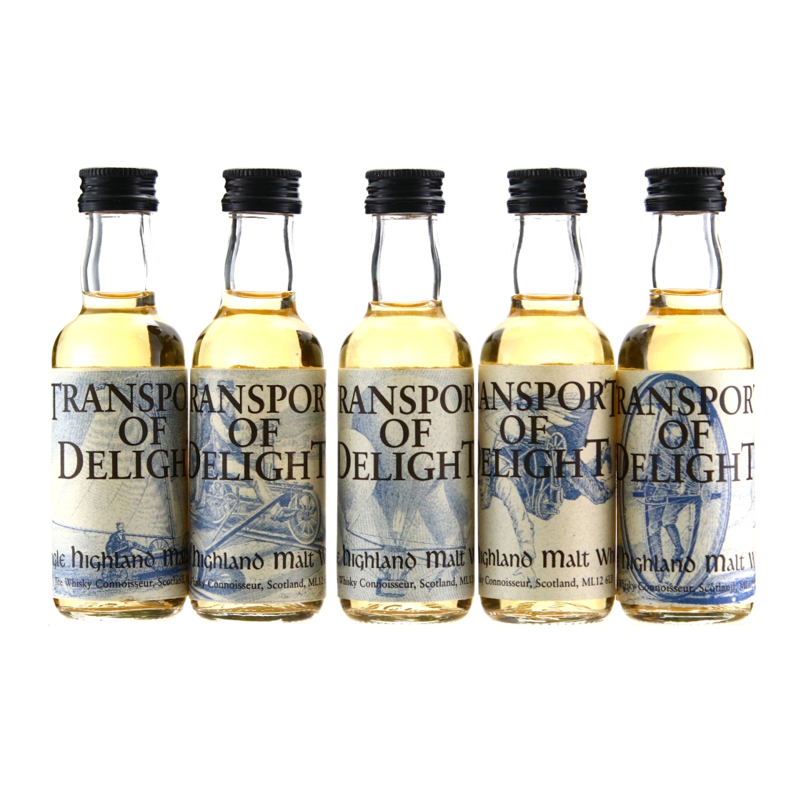 Highland Single Malt Transport of Delight Miniatures x 5