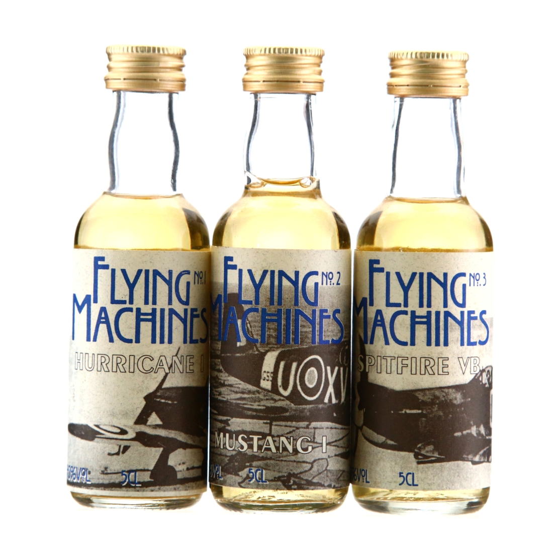 Campbeltown Single Malt Flying Machines Miniatures x 3