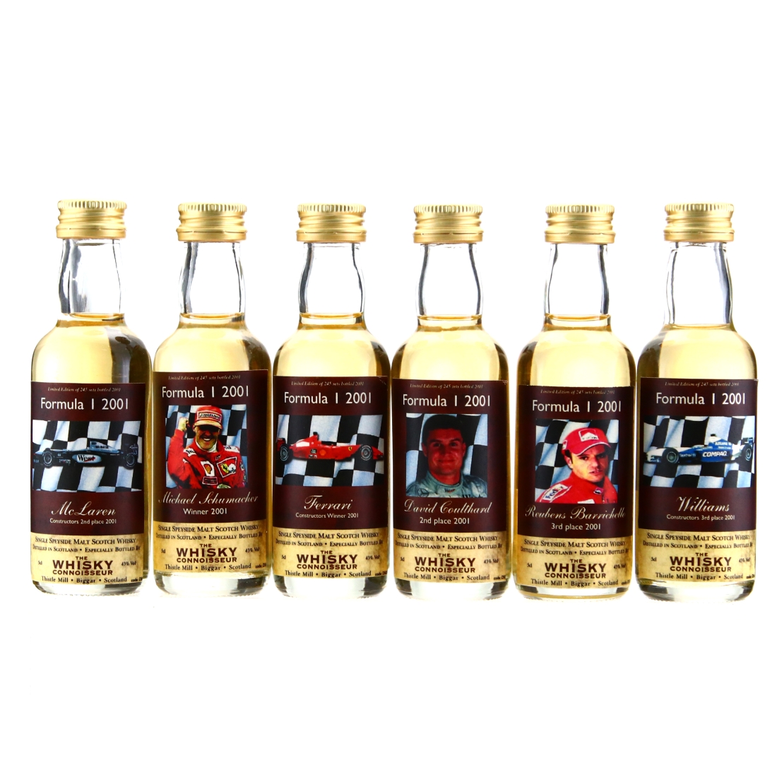 Speyside Formula 1 2001 Miniatures x 6