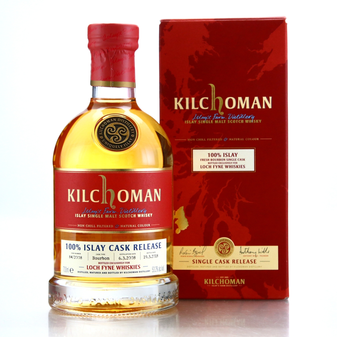 Kilchoman 2008 100% Islay Single Bourbon Cask #84 / Loch Fyne Whiskies