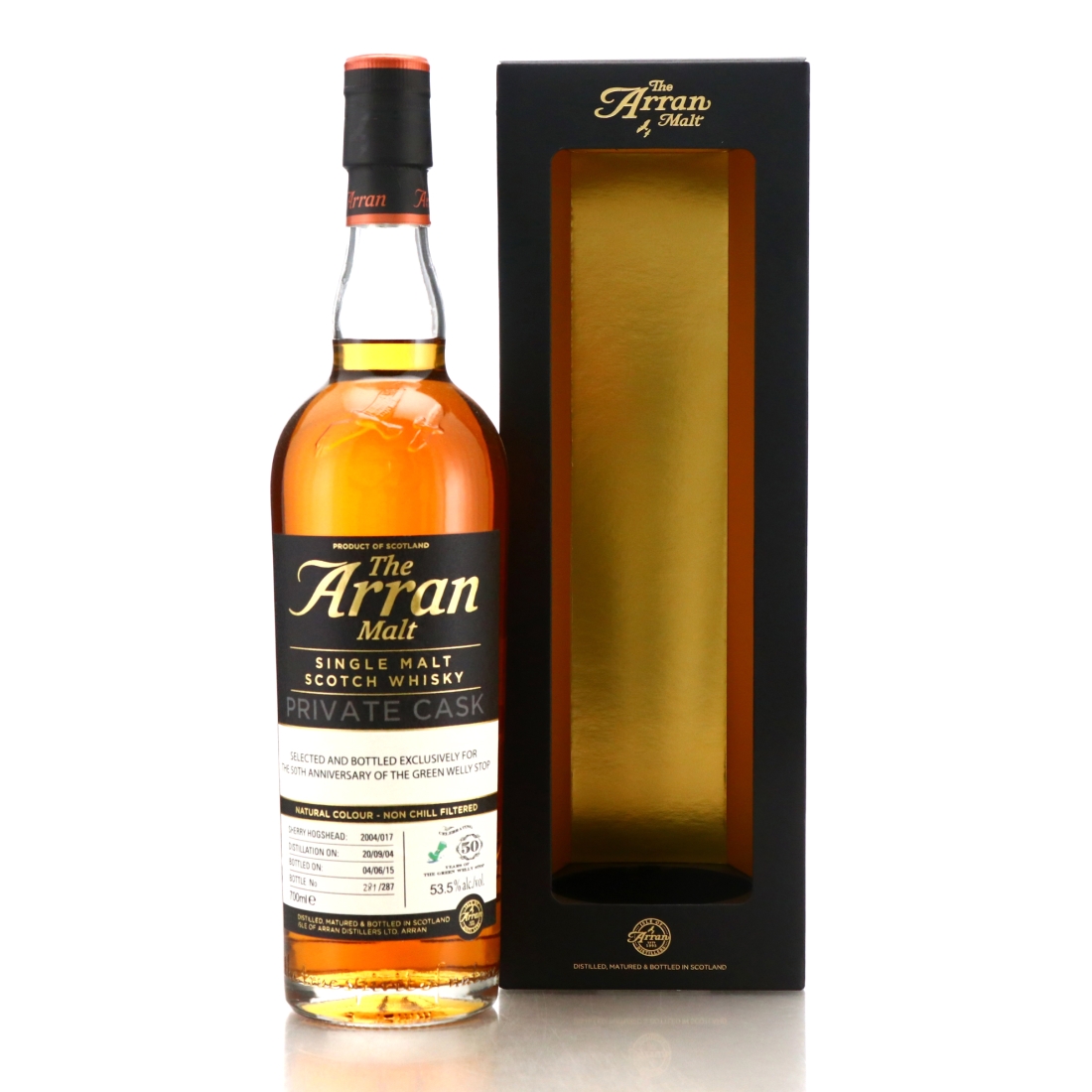 Arran 2004 Single Sherry Cask #017 / The Green Welly Stop 50th Anniversary