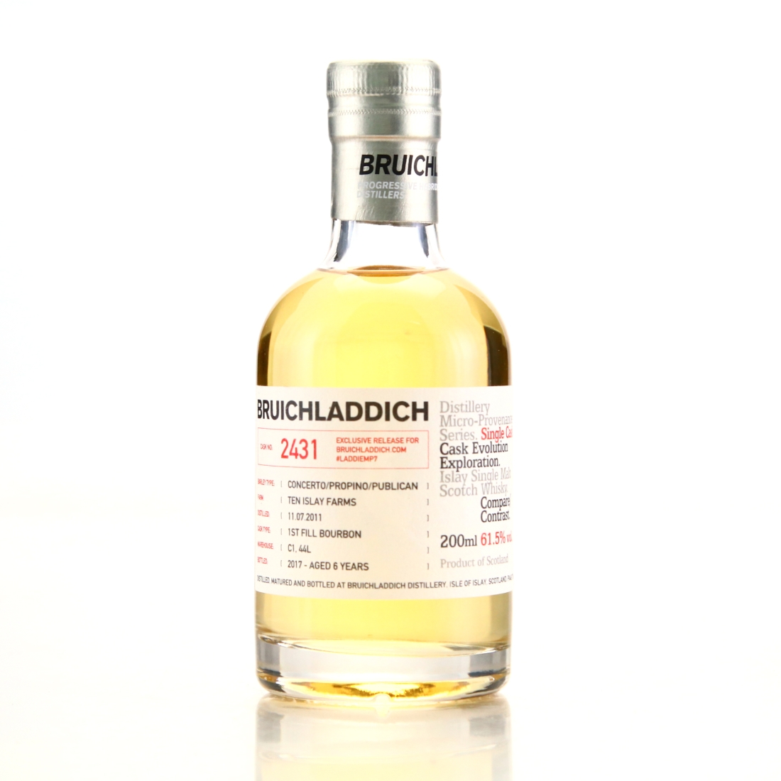 Bruichladdich 2011 Micro Provenance Single Cask 6 Year Old #2431 20cl