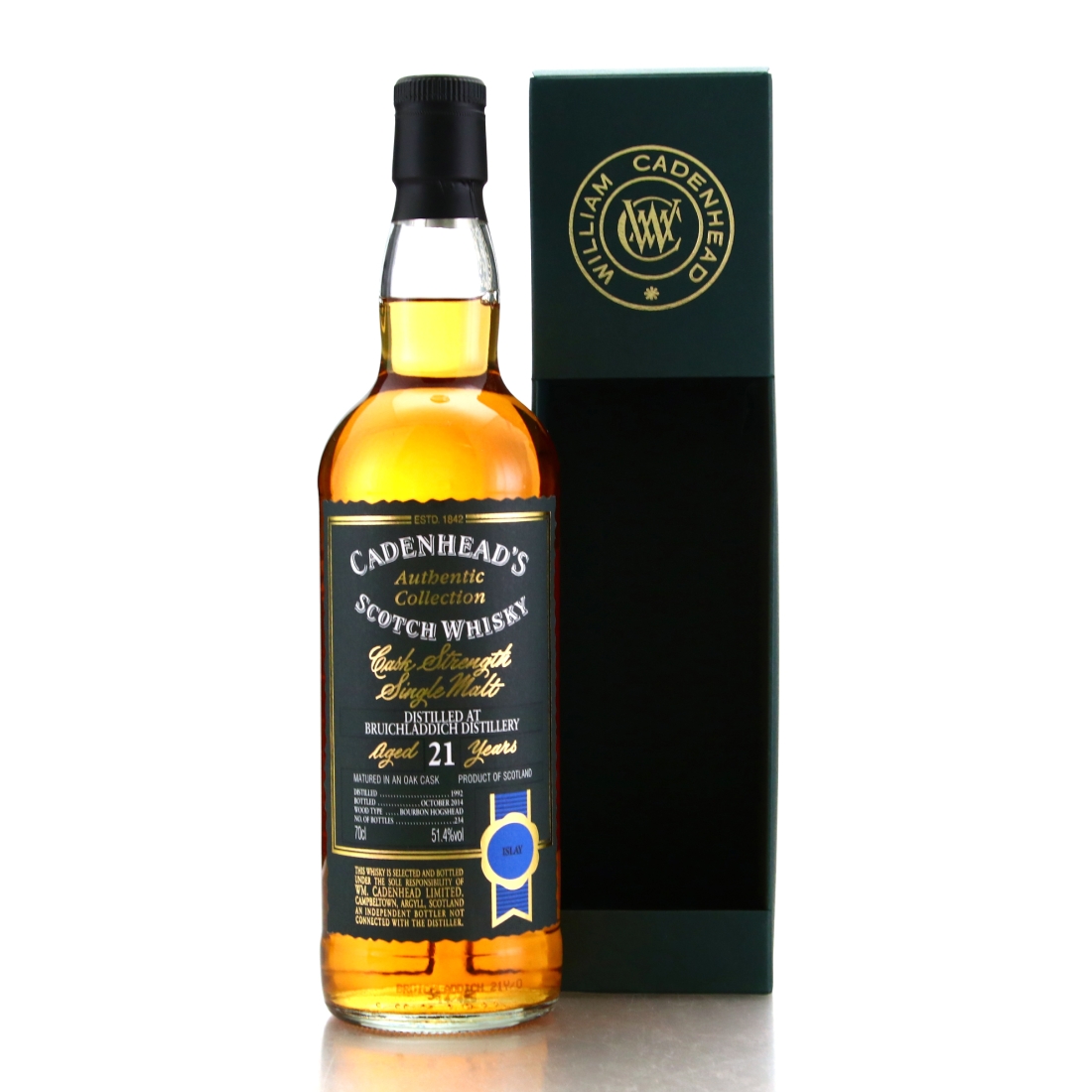 Bruichladdich 1992 Cadenhead's 21 Year Old