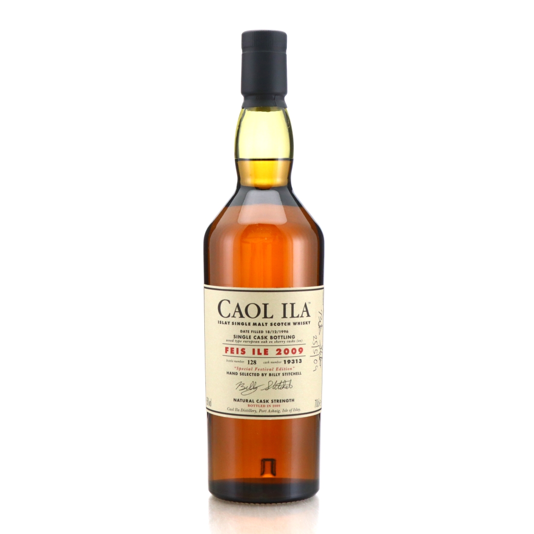 Caol Ila 1996 Single Sherry Cask #19313 / Feis Ile 2009 - Signed by Billy Stitchell