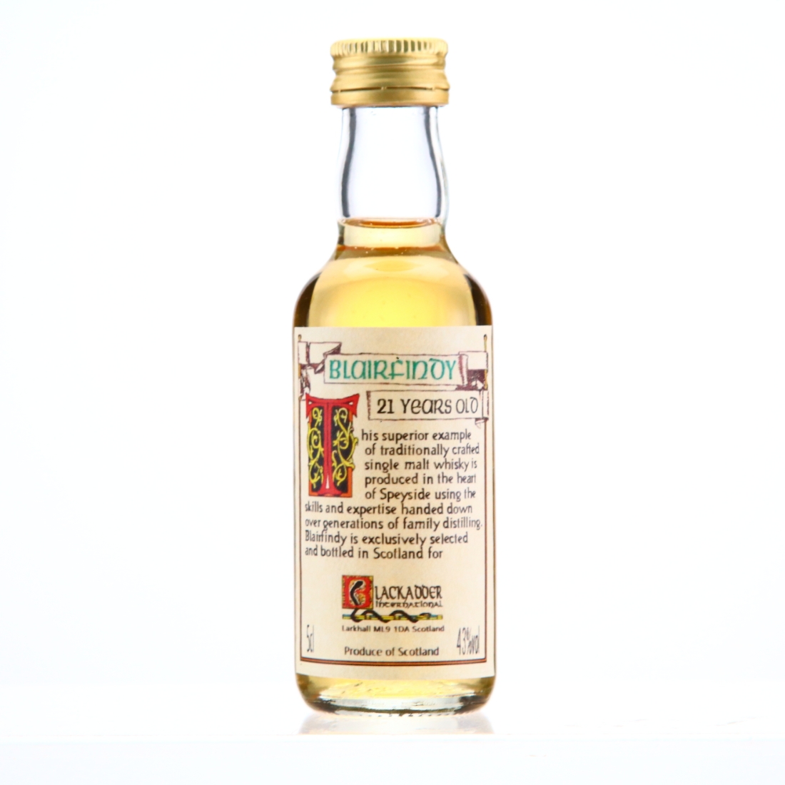 Glenfarclas 'Blairfindy' 21 Year Old Blackadder Miniature