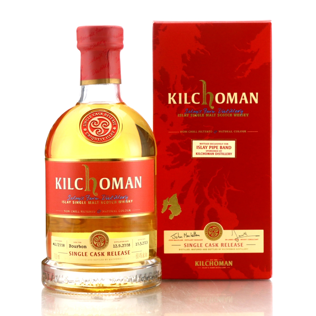 Kilchoman 2008 Single Bourbon Cask #461 / Islay Pipe Band