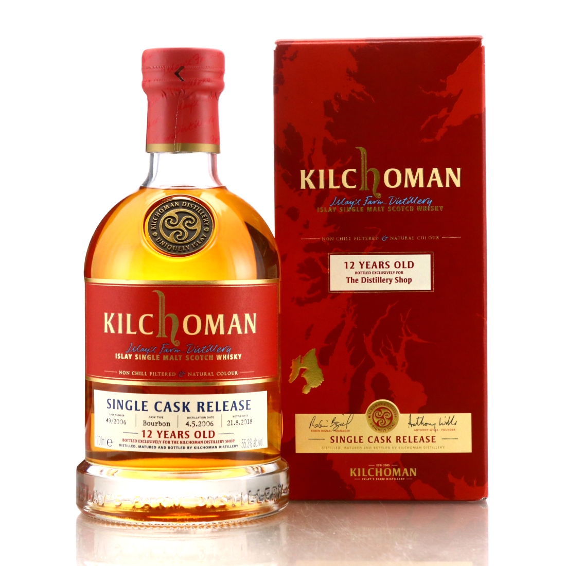 Kilchoman 2006 Single Bourbon Cask 12 Year Old #49 / Distillery Shop