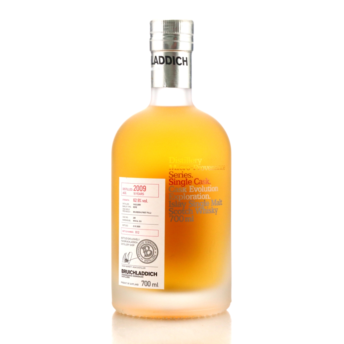 Bruichladdich 2009 Micro Provenance Single Bourbon Cask 10 Year Old #228 / Distillery Shop