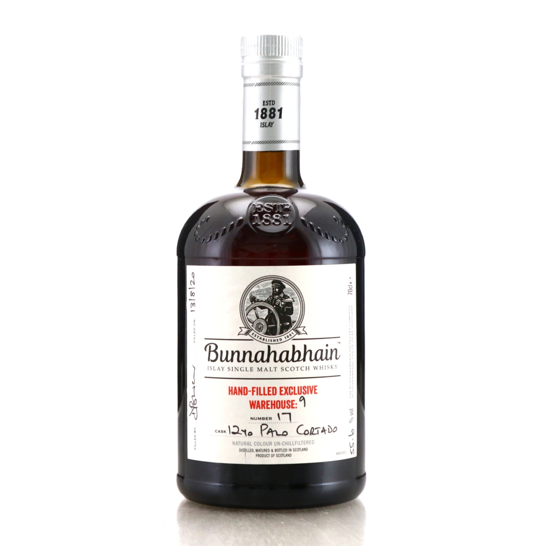 Bunnahabhain 12 Year Old Palo Cortado Cask Warehouse 9 Hand Filled