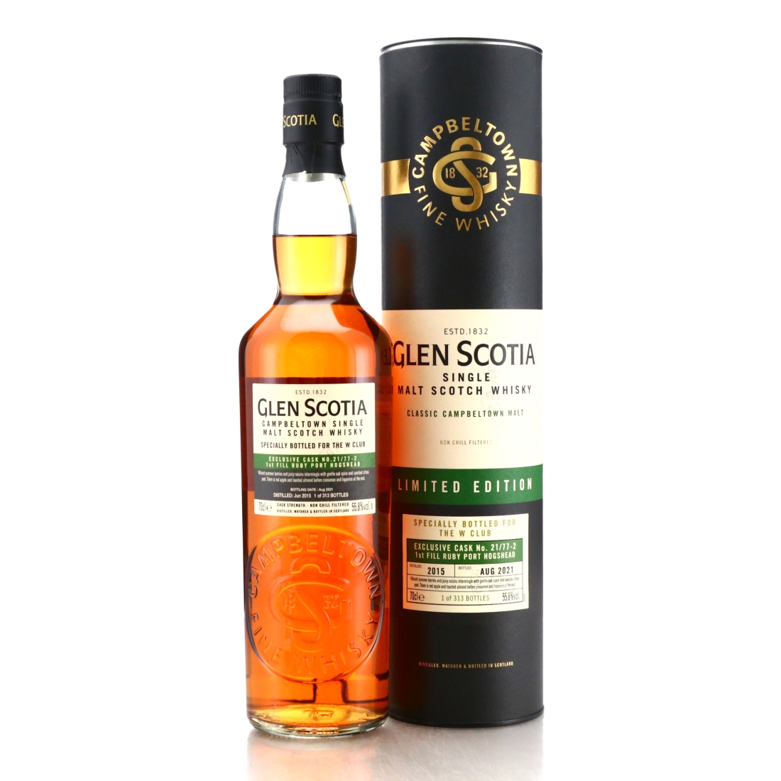 Glen Scotia 2015 Single Ruby Port Cask #21/77-2 / The W Club