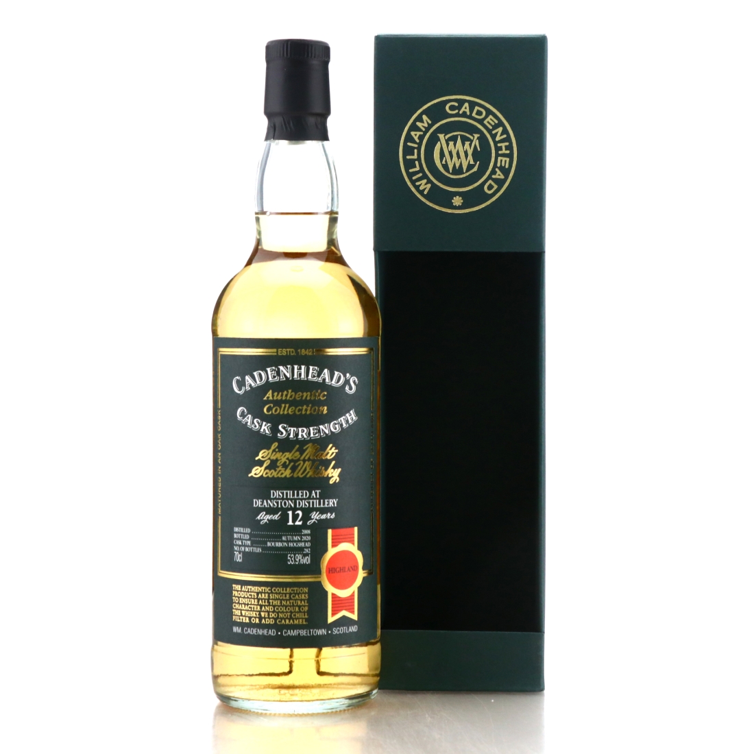 Deanston 2008 Cadenhead's 12 Year Old Bourbon Cask
