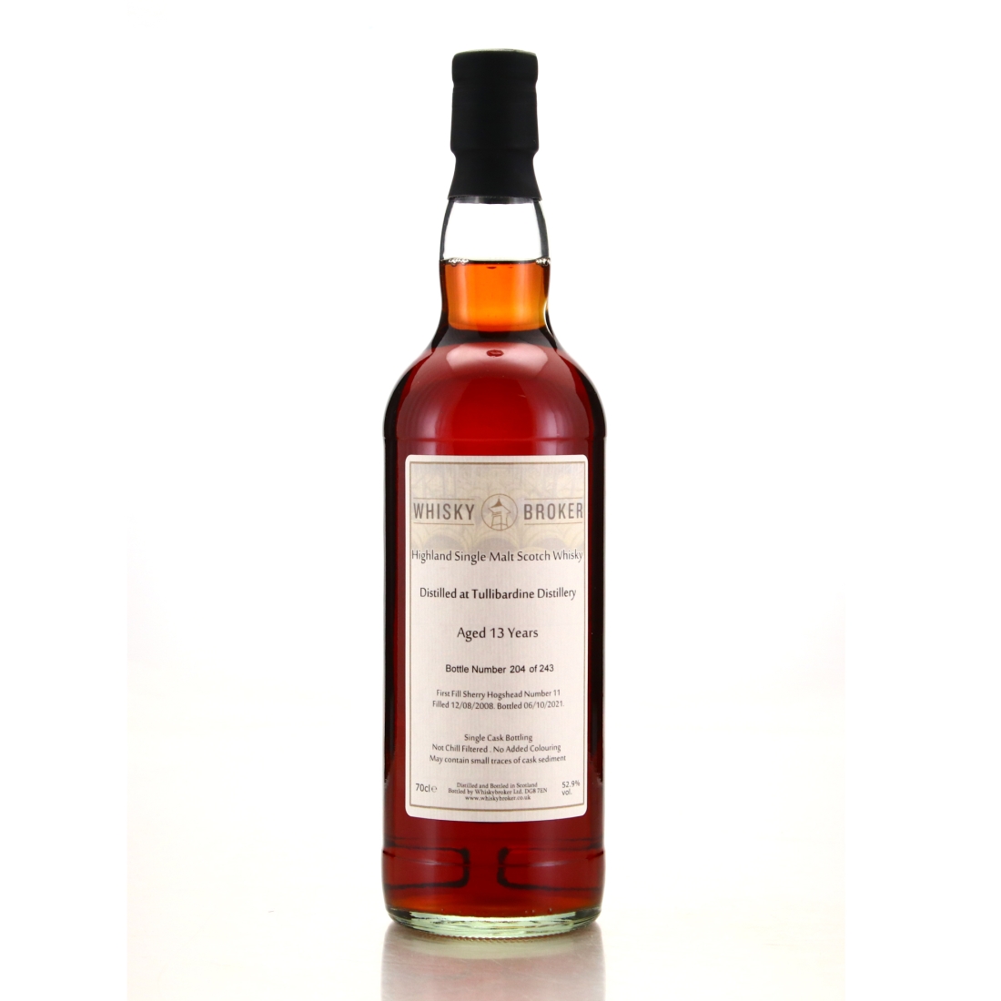 Tullibardine 2008 Whisky Broker 13 Year Old