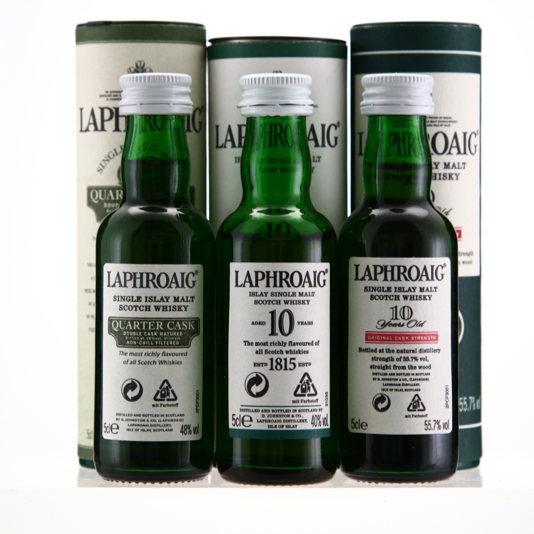 Laphroaig Miniature x 3 / includes Cask Strength