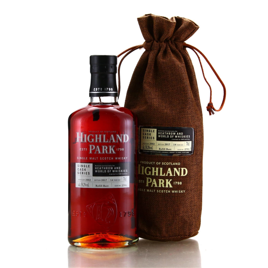 Highland Park 2002 Single Cask 14 Year Old #2791 / Heathrow & World of Whiskies