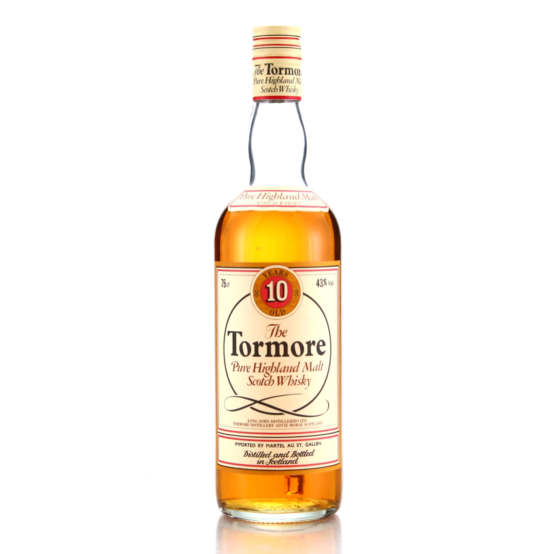 Tormore 10 Year Old 1980s / Martell Import