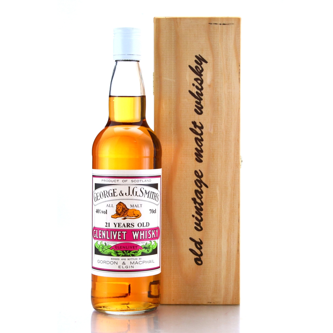 Glenlivet 21 Year Old Gordon and MacPhail / Swiss Import