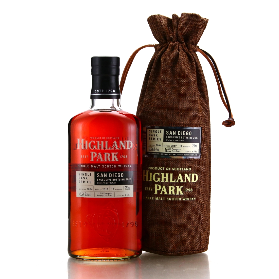 Highland Park 2004 Single Sherry Cask 12 Year Old #6551 75cl / San Diego 2017