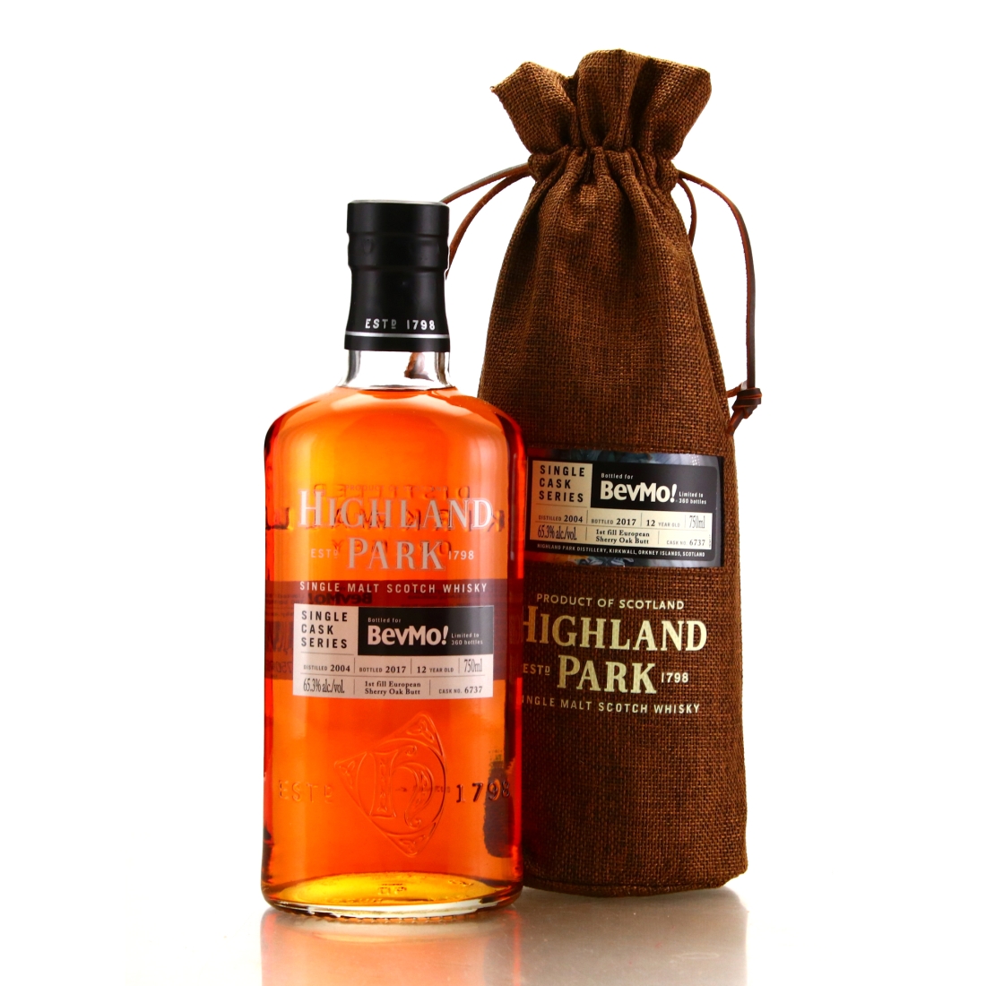 Highland Park 2004 Single Sherry Cask 12 Year Old #6737 75cl / BevMo!