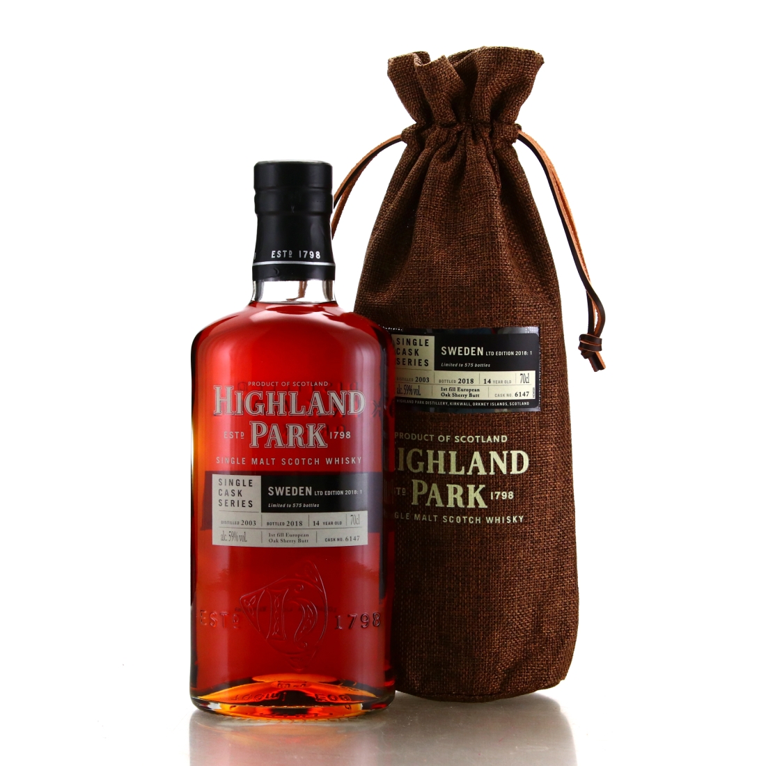 Highland Park 2003 Single Sherry Cask 14 Year Old #6147 / Sweden Edition 2018:1