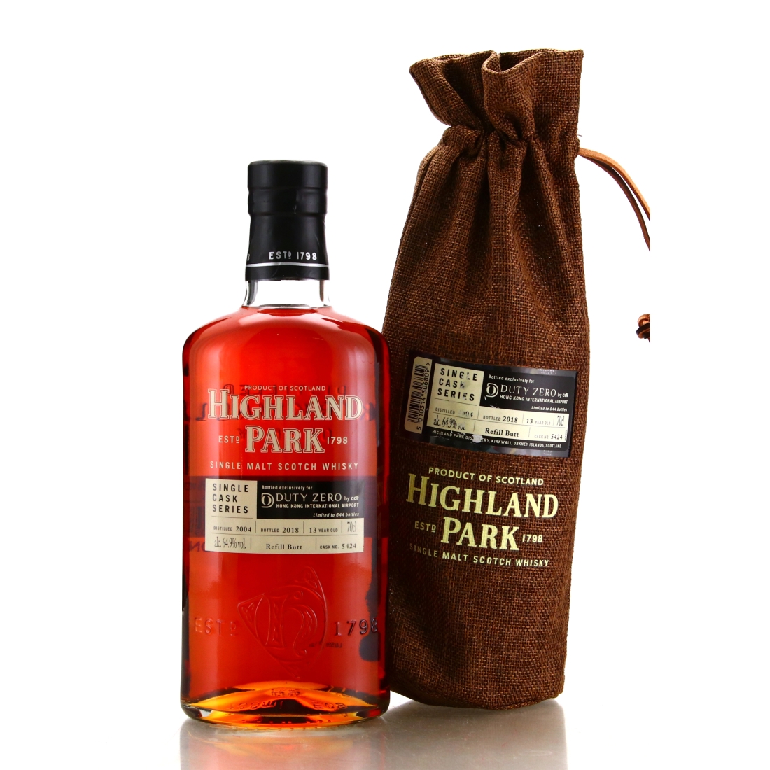 Highland Park 2004 Single Cask 13 Year Old #5424 / Duty Zero Hong Kong Airport