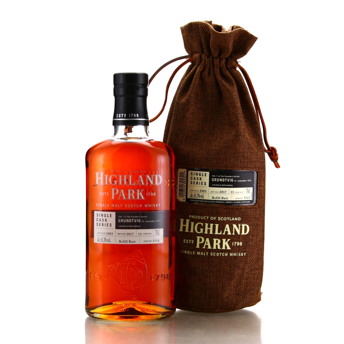 Highland Park 2003 Single Cask 13 Year Old #5715 / Grundtvig Edt.1