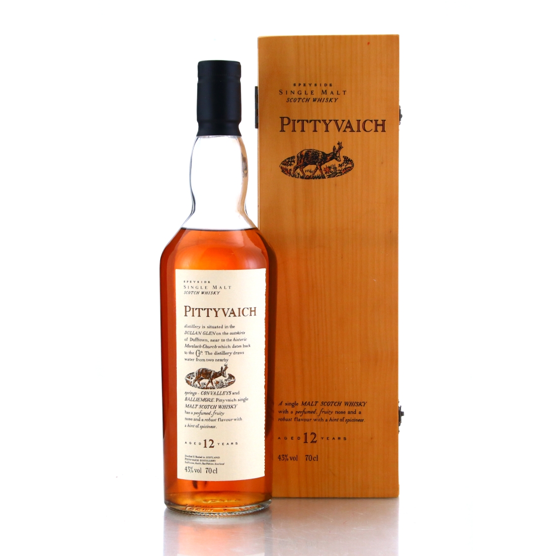 Pittyvaich 12 Year Old Flora and Fauna / Wooden Box