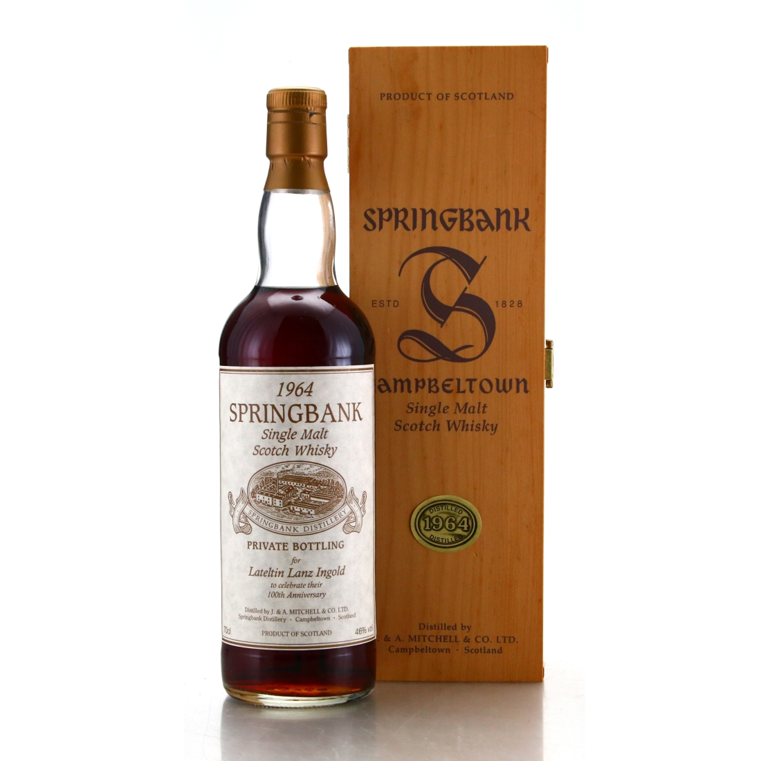 Springbank 1964 Private Bottling / Lateltin Lanz Ingold 100th Anniversary