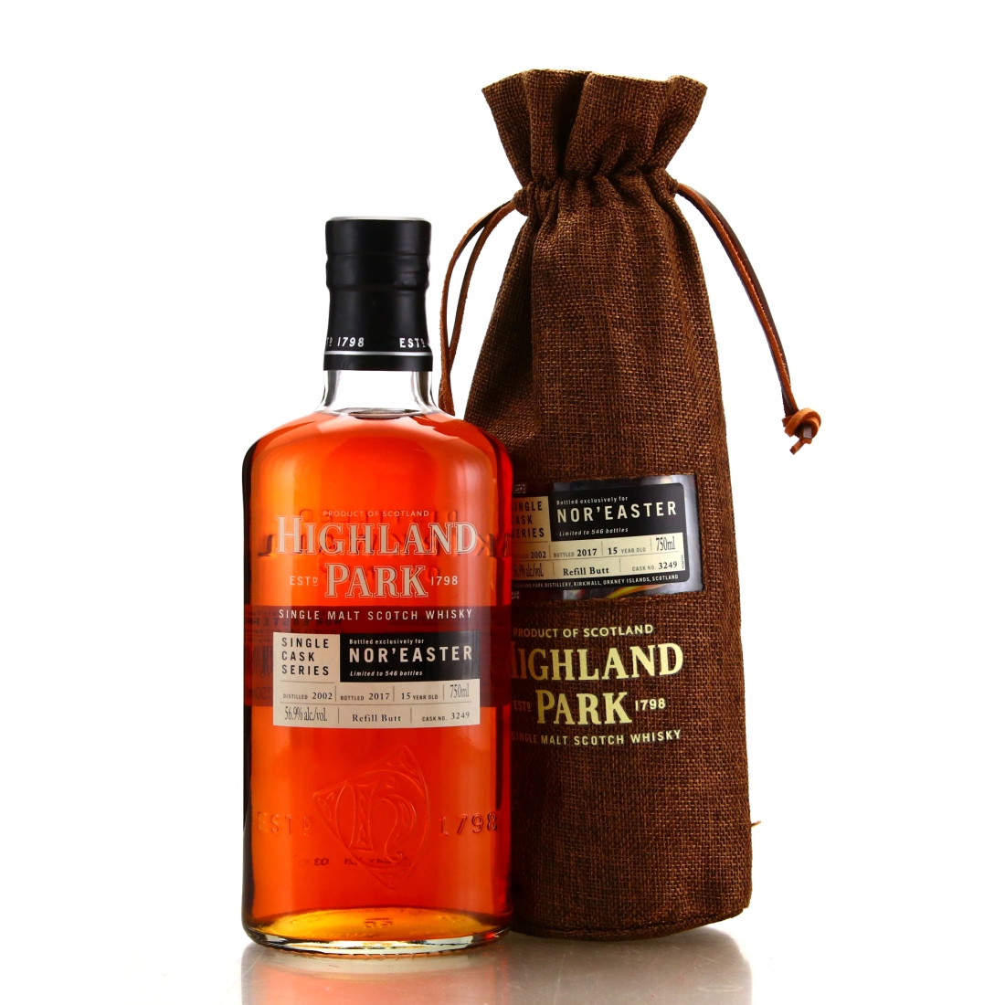 Highland Park 2002 Single Cask 15 Year Old #3249 75cl / Nor'Easter