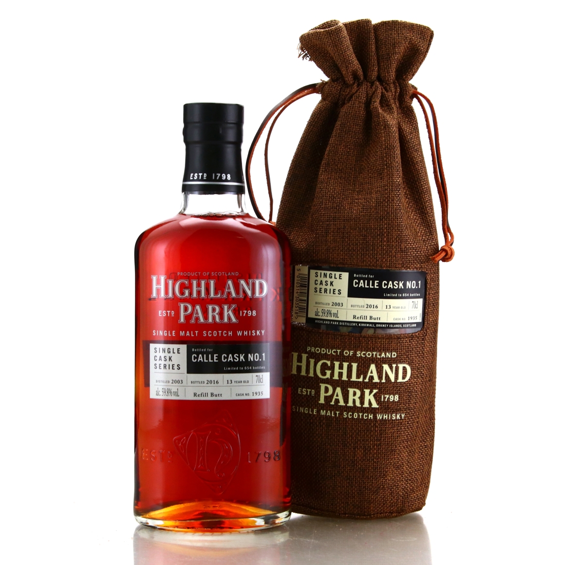 Highland Park 2003 Single Cask 13 Year Old #1935 / Calle Cask No.1