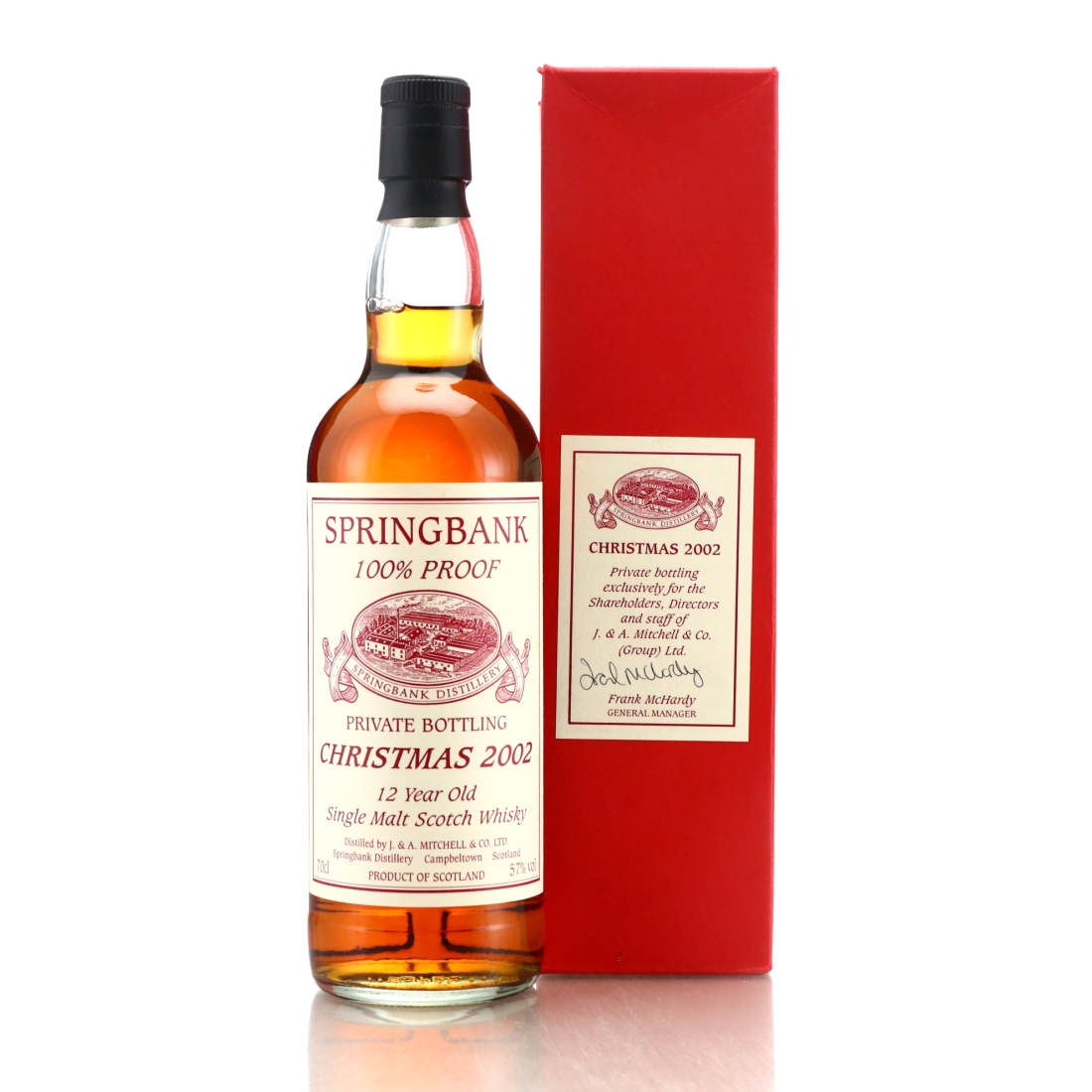 Springbank 12 Year Old 100 Proof Christmas 2002