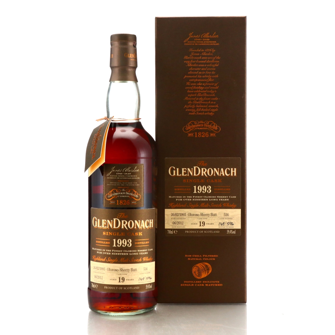 Glendronach 1993 Single Oloroso Cask 19 Year Old #536 / Batch 6