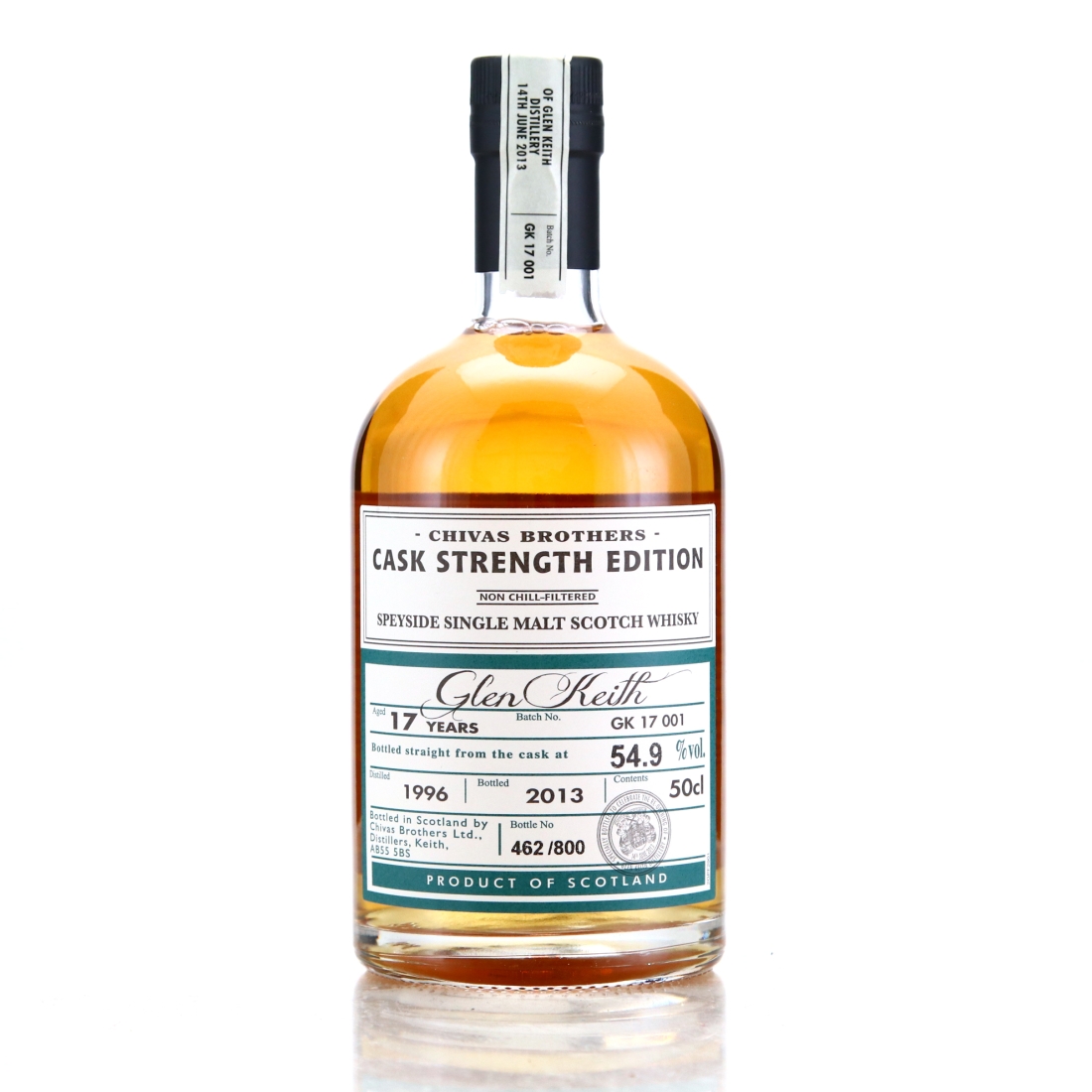 Glen Keith 1996 Cask Strength 17 Year Old Batch #1