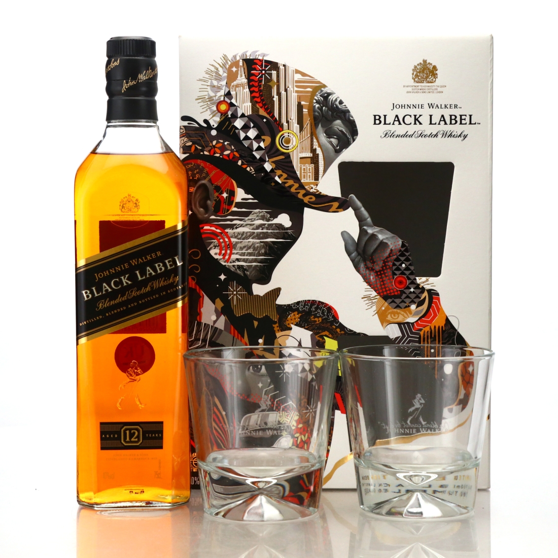 Johnnie Walker Black Label 12 Year Old Limited Street Art Edition 75cl / US Import