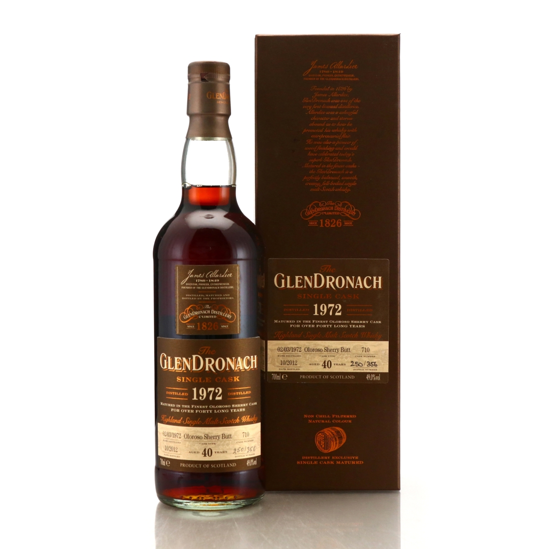 Glendronach 1972 Single Oloroso Cask 40 Year Old #710 / Batch 7