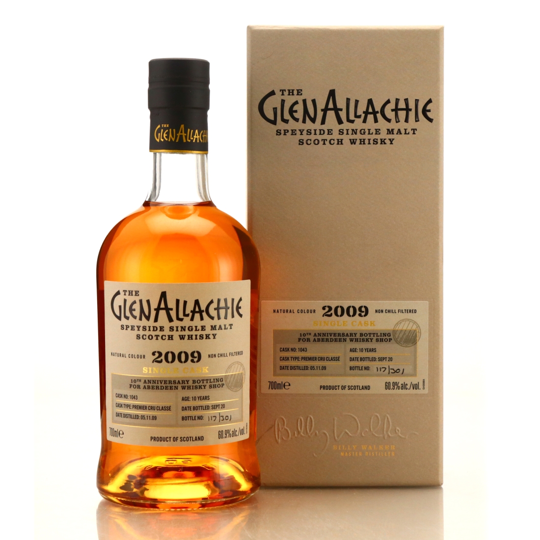 Glenallachie 2009 Single Premier Cru Cask 10 Year Old #1043 / Aberdeen Whisky Shop 10th Anniversary
