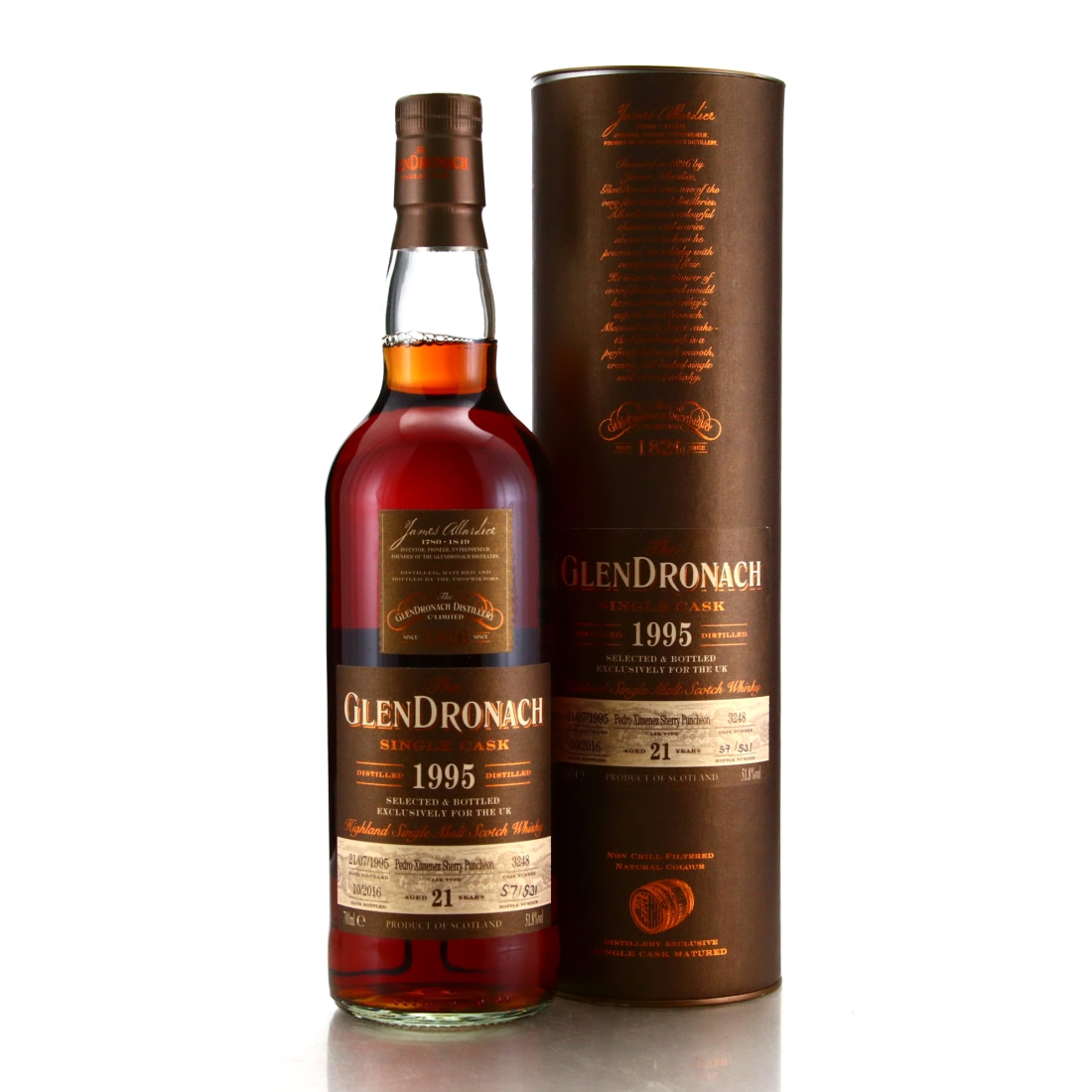 Glendronach 1995 Single Cask 21 Year Old #3248 / UK