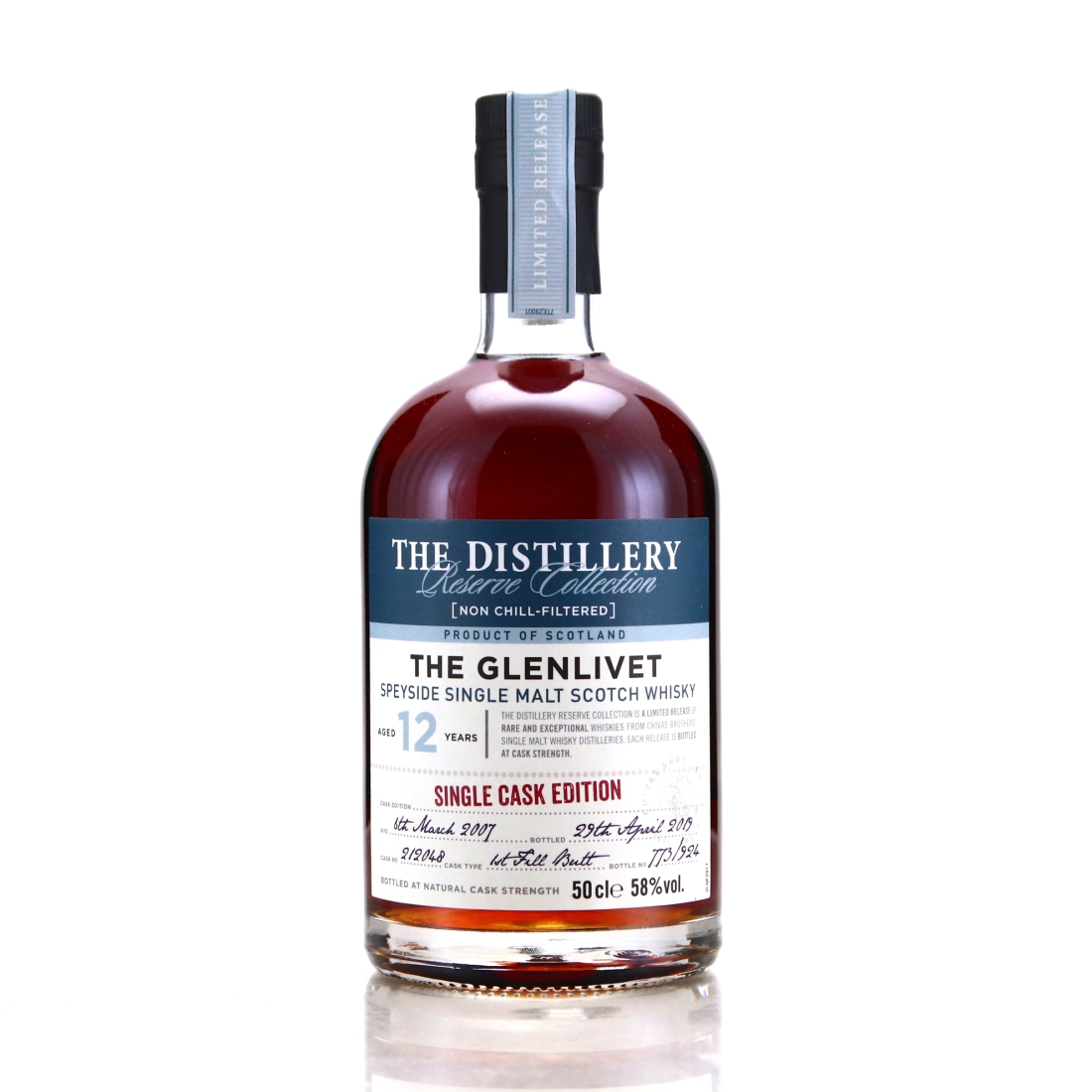 Glenlivet 2007 Reserve Collection 12 Year Old / Single Cask Edition