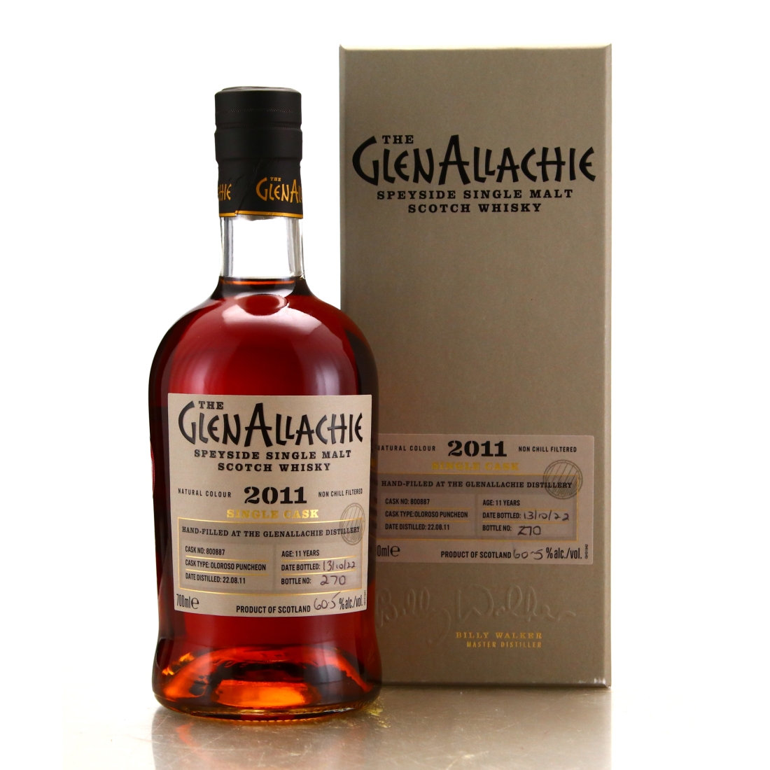 Glenallachie 2011 Hand Filled 11 Year Old Cask #800887 / Oloroso