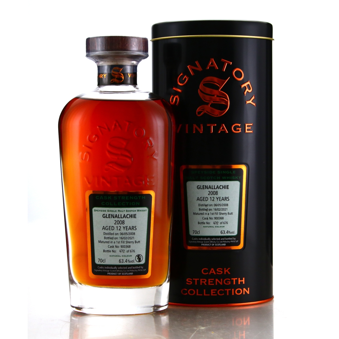 Glenallachie 2008 Signatory Vintage 12 Year Old Cask Strength
