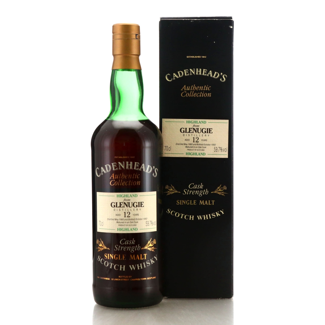 Glenugie 1980 Cadenhead's 12 Year Old