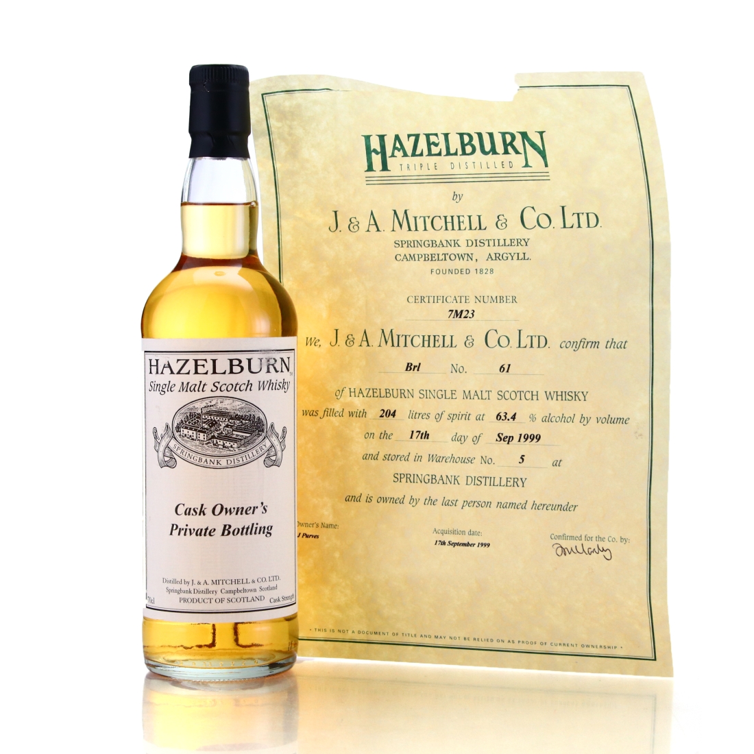Hazelburn 1999 Private Cask #61